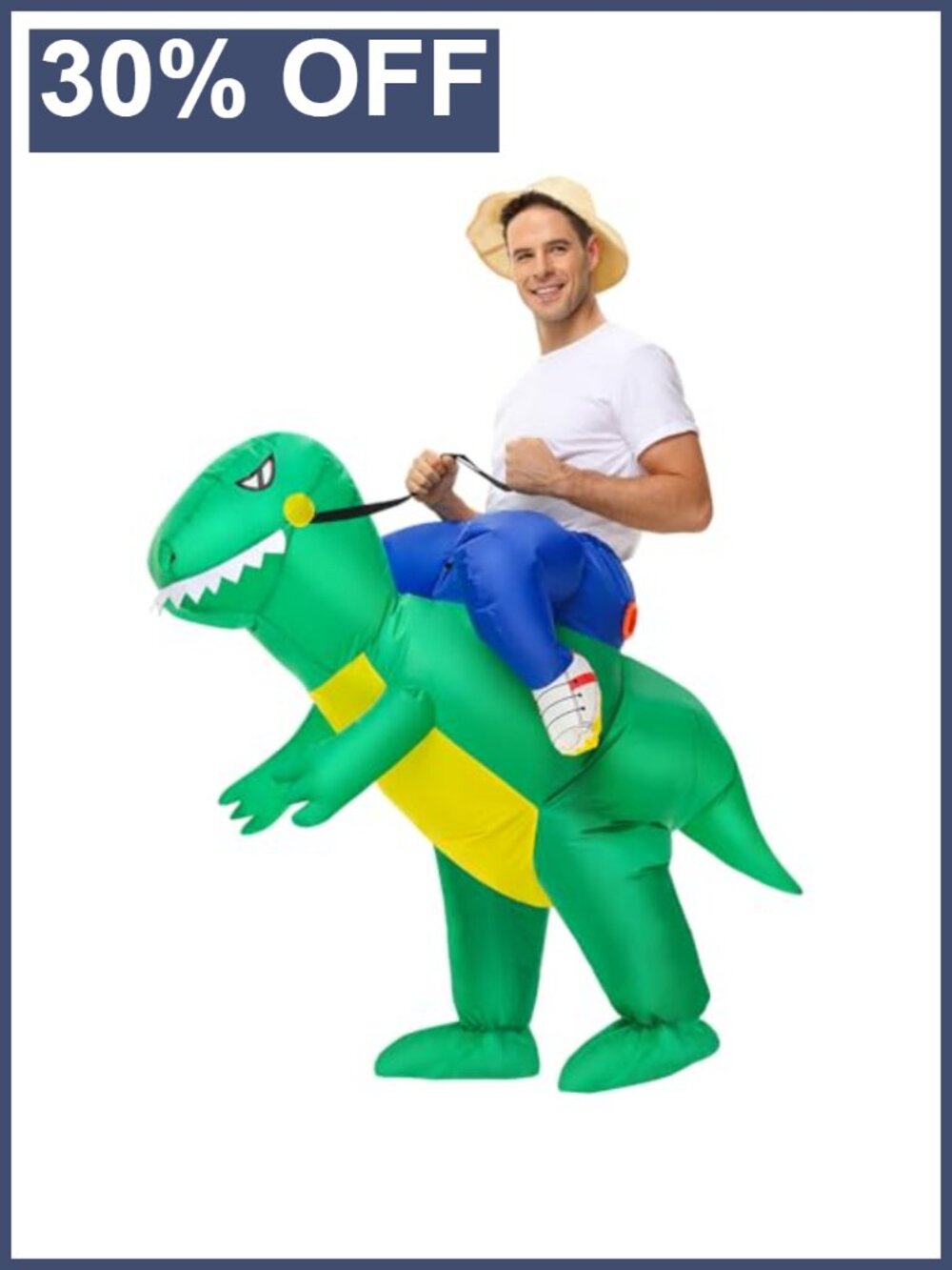 Inflatable Dinosaur Costume Adult Blow Up T-Rex Halloween Party Suit